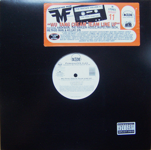 Funkmaster Flex feat. Raekwon, The Harlem Hoodz, Inspectah Deck, Method Man & Killa Sin ~ Wu Tang Cream Team Line Up / In The Tunnel At The Bar (Vinyl) - Djungel & Jazz