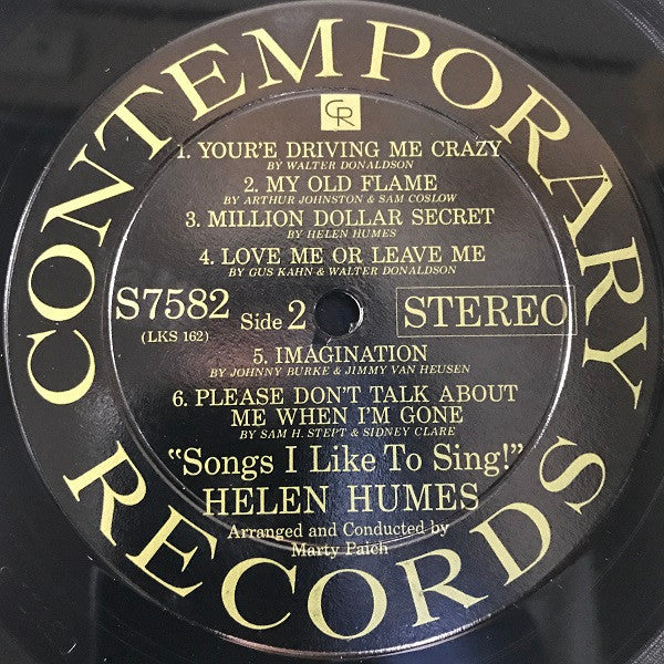 Helen Humes : Songs I Like To Sing! (LP, Album)
