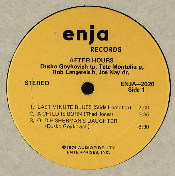 Dusko Goykovich, Tete Montoliu, Rob Langereis, Joe Nay ~ After Hours (Vinyl) - Djungel & Jazz