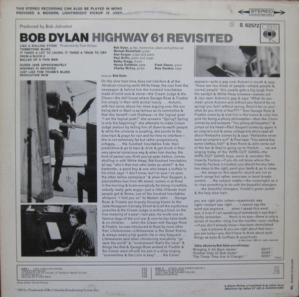 Bob Dylan ~ Highway 61 Revisited (Vinyl) - Djungel & Jazz