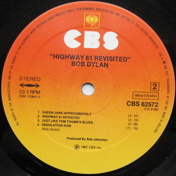Bob Dylan : Highway 61 Revisited (LP, Album, RE)