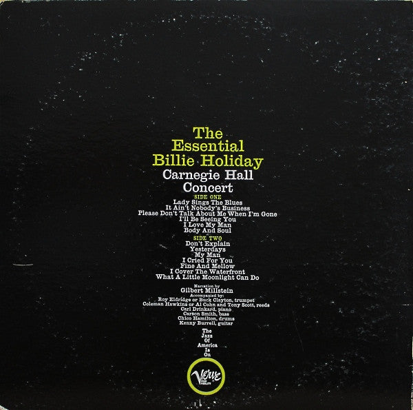 Billie Holiday ~ The Essential Billie Holiday - Carnegie Hall Concert Recorded Live (Vinyl) - Djungel & Jazz