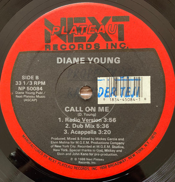 Diane Young ~ Call On Me (Vinyl) - Djungel & Jazz