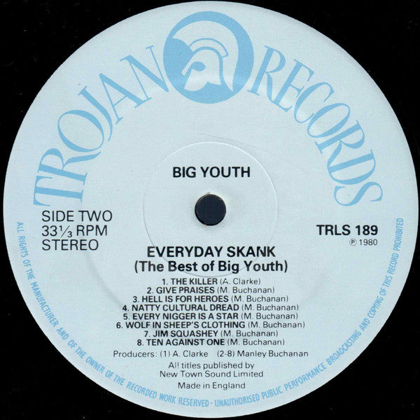 Big Youth : Everyday Skank (Best Of Big Youth) (LP, Comp)