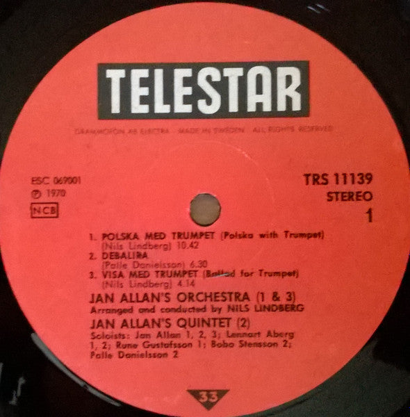 Jan Allan ~ Jan Allan With Music By Nils Lindberg (Vinyl) - Djungel & Jazz