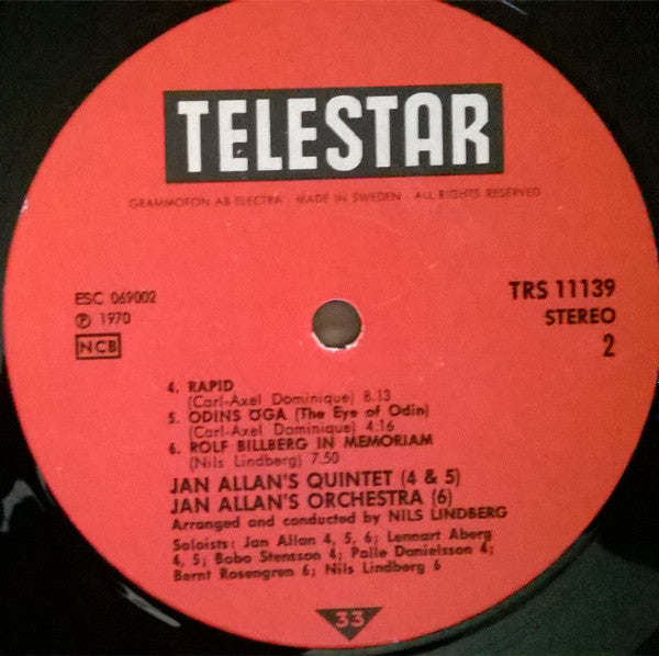 Jan Allan : Jan Allan With Music By Nils Lindberg (LP, RE)