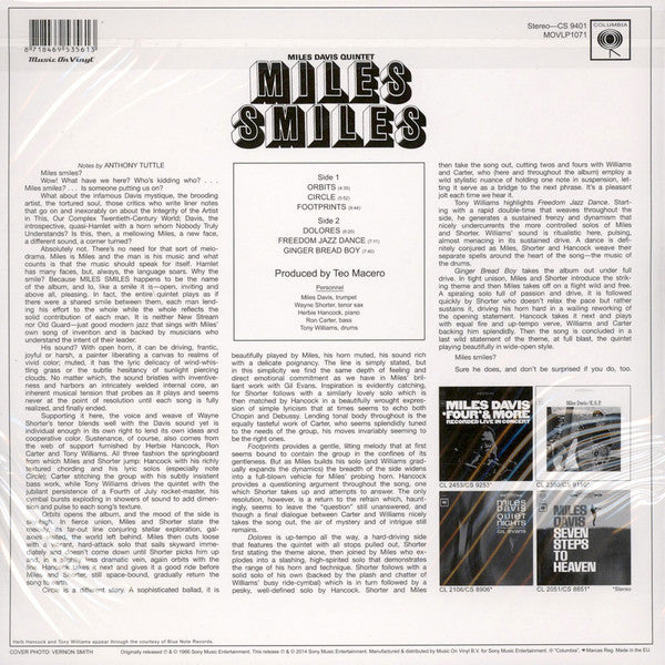 Miles Davis Quintet ~ Miles Smiles (Vinyl) - Djungel & Jazz