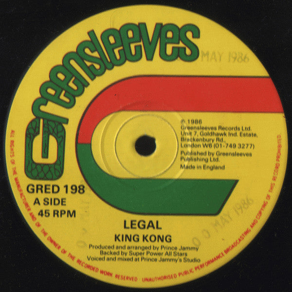 King Kong : Legal / Mix Up (12")