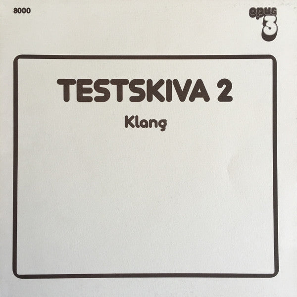 Various ~ Testskiva 2 (Klang) (Vinyl) - Djungel & Jazz