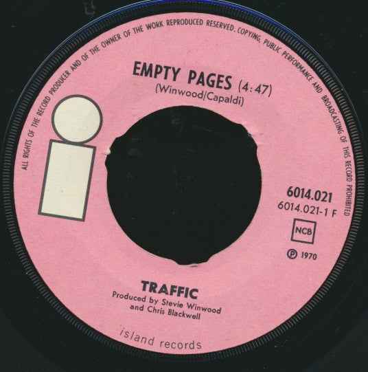 Traffic ~ Empty Pages (Vinyl) - Djungel & Jazz