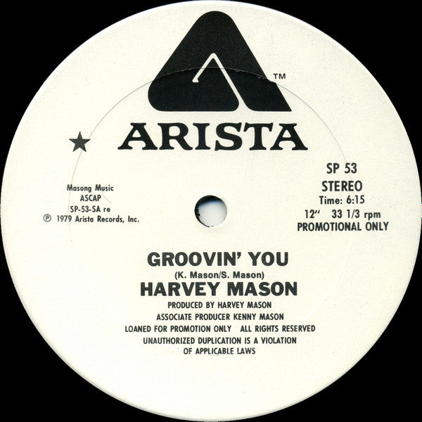 Harvey Mason : Groovin' You (12", Promo)