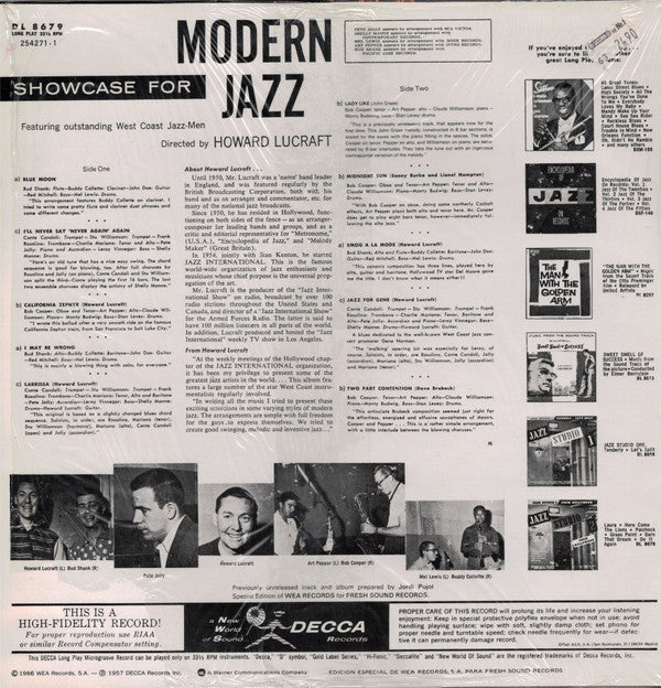 Howard Lucraft ~ Showcase For Modern Jazz (Vinyl) - Djungel & Jazz