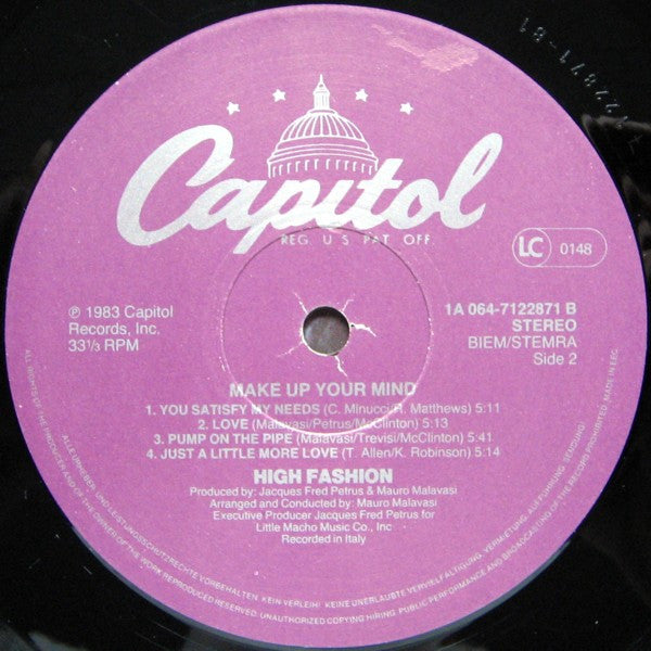 High Fashion : Make Up Your Mind! (LP, Album)