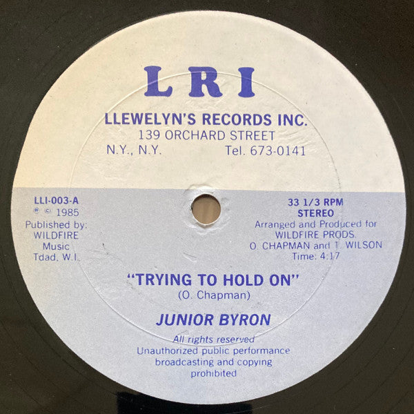 Junior Byron : Trying To Hold On (12")