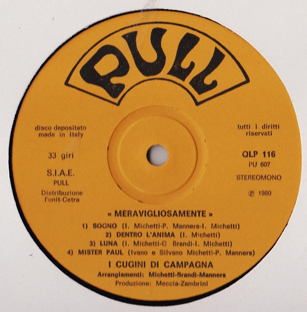 I Cugini Di Campagna ~ Meravigliosamente (Vinyl) - Djungel & Jazz