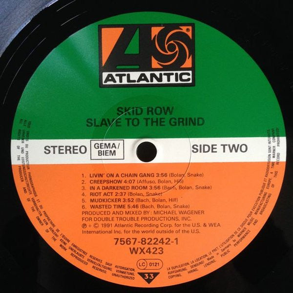 Skid Row ~ Slave To The Grind (Vinyl) - Djungel & Jazz