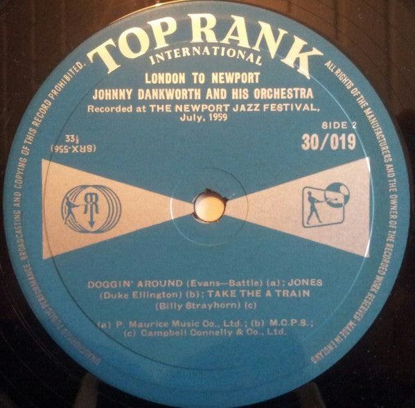 Johnny Dankworth & His Orchestra* : London To Newport (LP, Album)