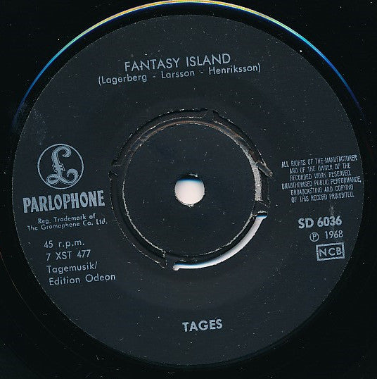 Tages ~ Fantasy Island / To Be Free (Vinyl) - Djungel & Jazz