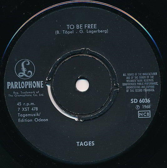 Tages ~ Fantasy Island / To Be Free (Vinyl) - Djungel & Jazz