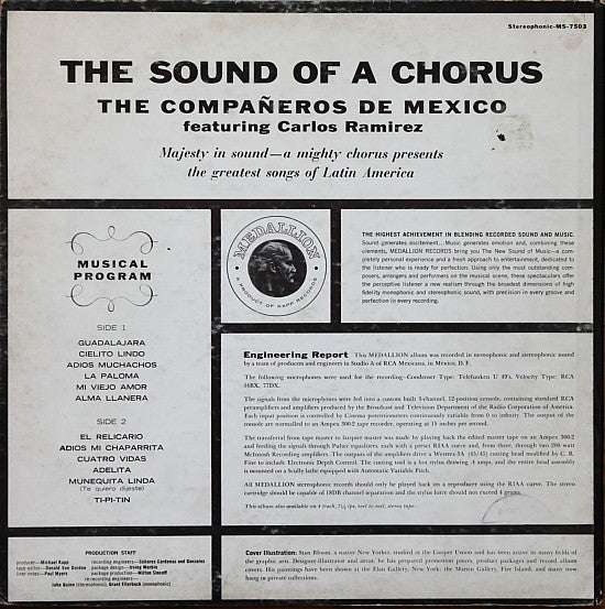 The Compañeros De Mexico Featuring Carlos Julio Ramirez ~ The Sound Of A Chorus (Vinyl) - Djungel & Jazz
