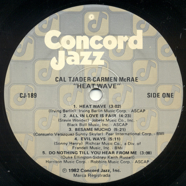 Cal Tjader ▪ Carmen McRae ~ Heat Wave (Vinyl) - Djungel & Jazz