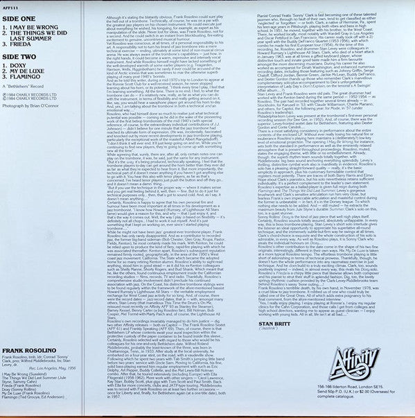 Frank Rosolino ~ The Rosolino Connection (Vinyl) - Djungel & Jazz