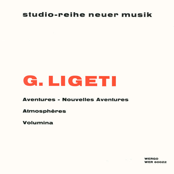 György Ligeti ~ Aventures - Nouvelles Aventures / Atmospheres / Volumina (Vinyl) - Djungel & Jazz