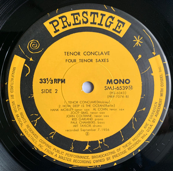 Hank Mobley / Al Cohn / John Coltrane / Zoot Sims ~ Tenor Conclave (Vinyl) - Djungel & Jazz