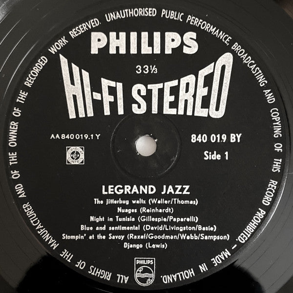Michel Legrand ~ Legrand Jazz (Vinyl) - Djungel & Jazz