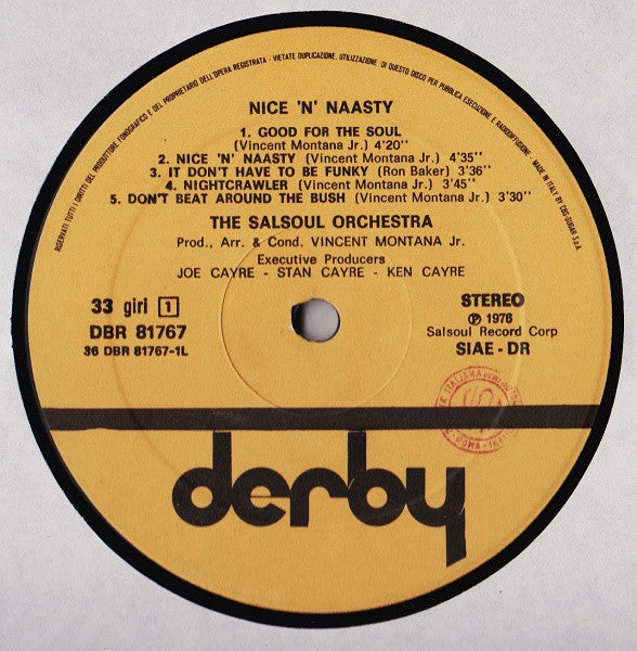 The Salsoul Orchestra ~ Nice 'N' Naasty (Vinyl) - Djungel & Jazz