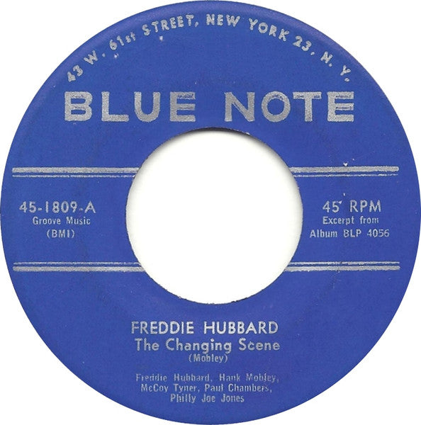 Freddie Hubbard : The Changing Scene (7", Single, Mono)