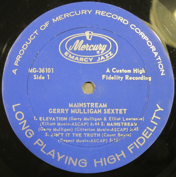 Gerry Mulligan And His Sextet ~ Mainstream Of Jazz (Vinyl) - Djungel & Jazz