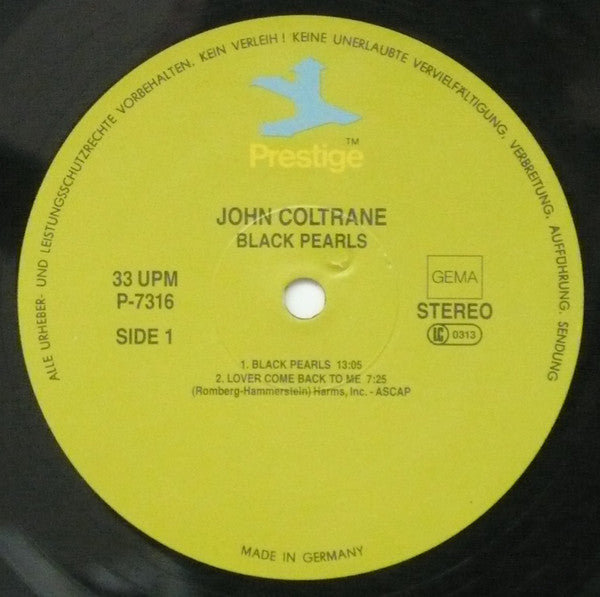 John Coltrane : Black Pearls (LP, Album, RE)