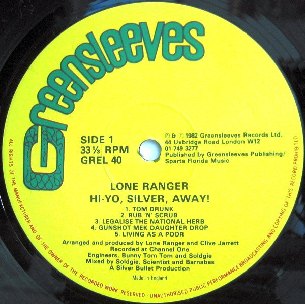 Lone Ranger : Hi-Yo, Silver, Away! (LP, Album)