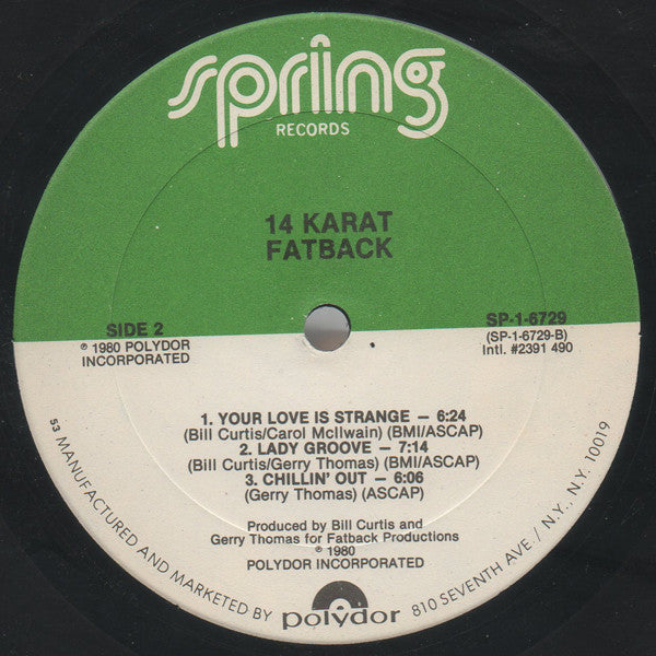Fatback* : 14 Karat (LP, Album, 53 )