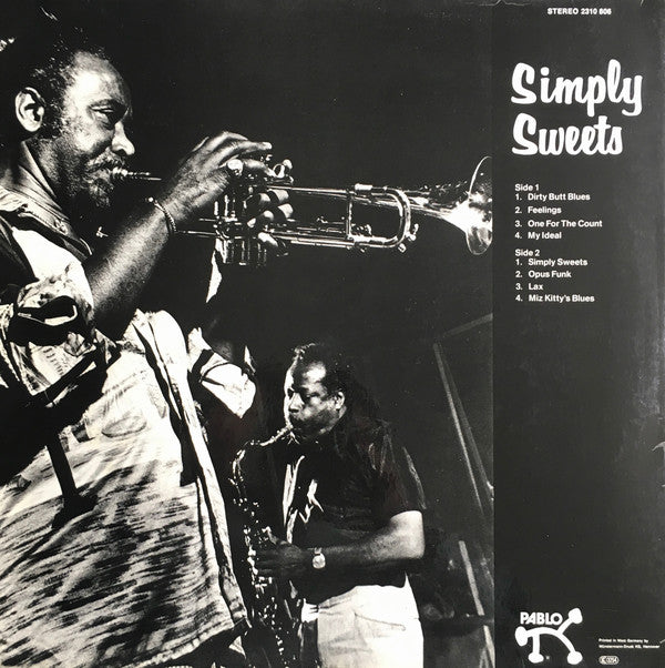 Harry Edison And Eddie 'Lockjaw' Davis ~ Simply Sweets (Vinyl) - Djungel & Jazz