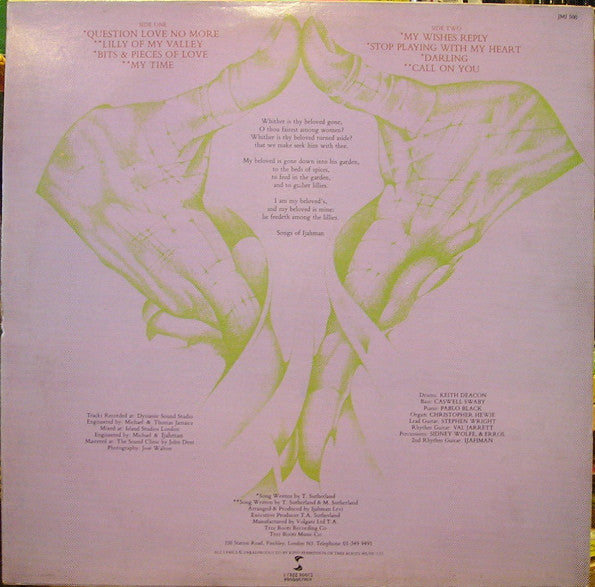 Ijahman Levi : Lilly Of My Valley (LP, Album)