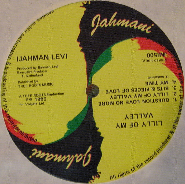 Ijahman Levi : Lilly Of My Valley (LP, Album)
