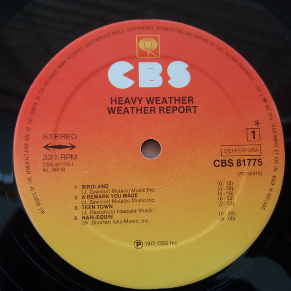 Weather Report ~ Heavy Weather (Vinyl) - Djungel & Jazz