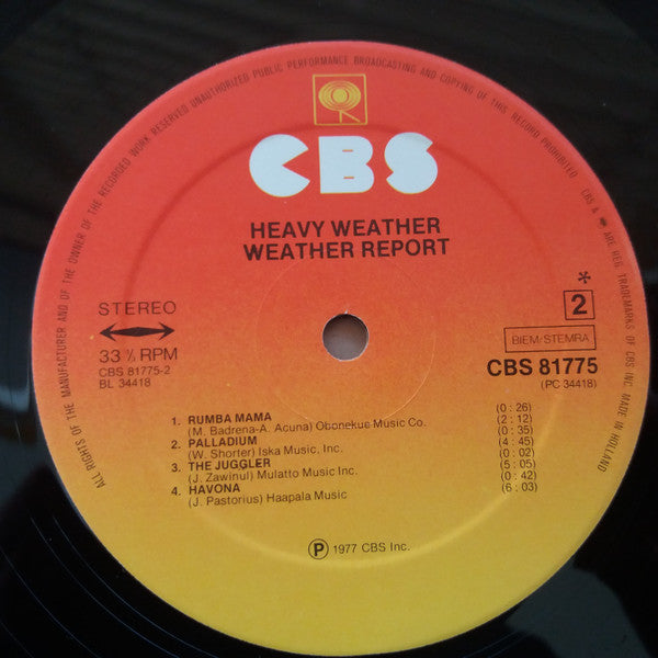 Weather Report ~ Heavy Weather (Vinyl) - Djungel & Jazz