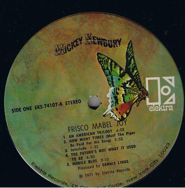 Mickey Newbury ~ 'Frisco Mabel Joy (Vinyl) - Djungel & Jazz