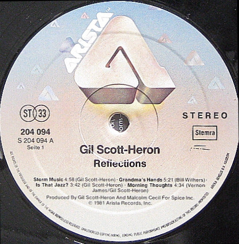 Gil Scott-Heron : Reflections (LP, Album)