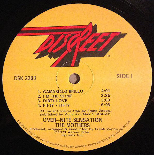 The Mothers ~ Over-Nite Sensation (Vinyl) - Djungel & Jazz