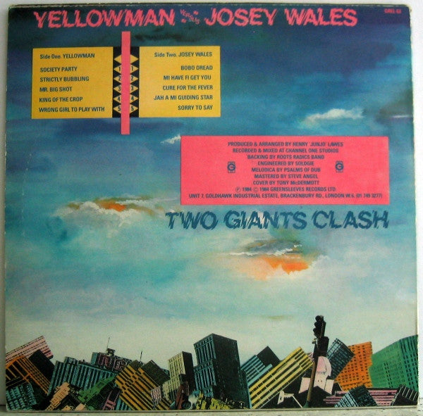 Yellowman Versus Josey Wales ~ Two Giants Clash (Vinyl) - Djungel & Jazz