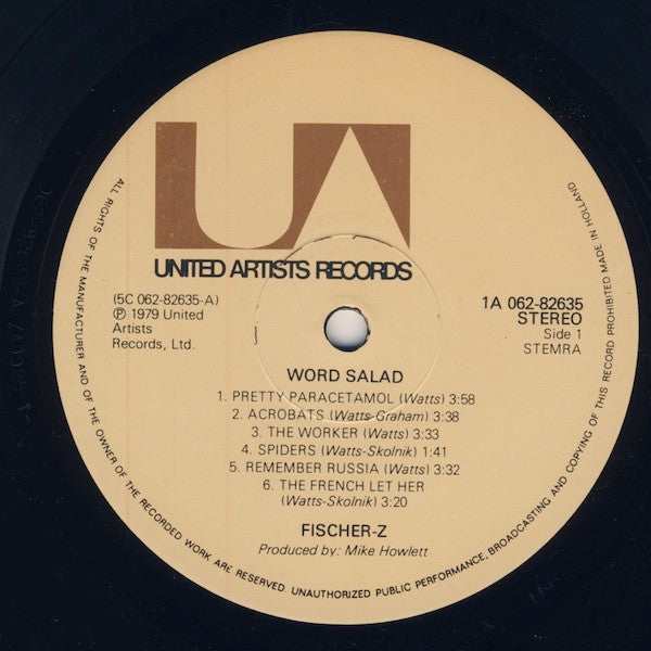Fischer-Z ~ Word Salad (Vinyl) - Djungel & Jazz