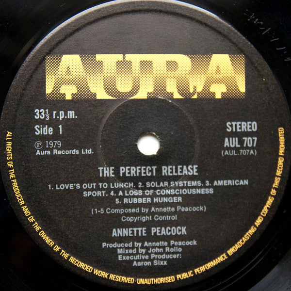 Annette Peacock ~ The Perfect Release (Vinyl) - Djungel & Jazz