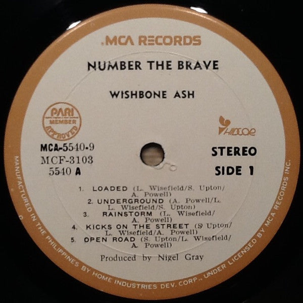 Wishbone Ash ~ Number The Brave (Vinyl) - Djungel & Jazz