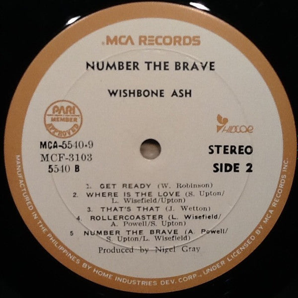 Wishbone Ash ~ Number The Brave (Vinyl) - Djungel & Jazz