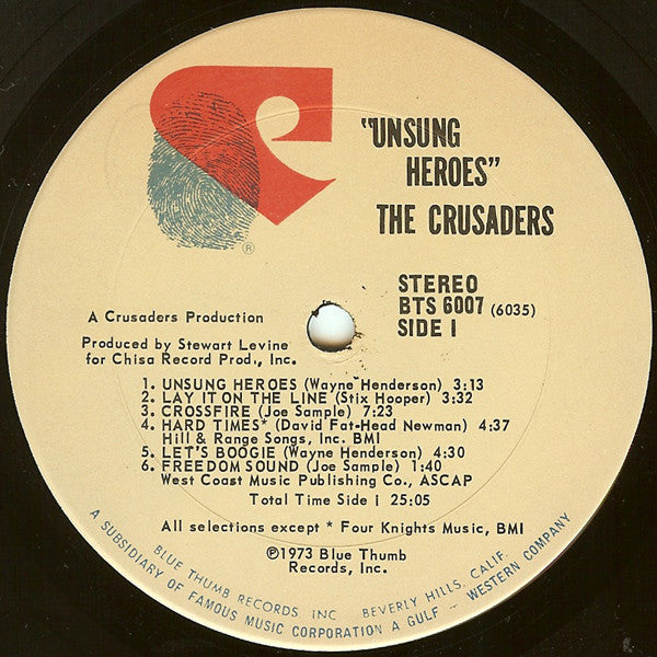 The Crusaders ~ Unsung Heroes (Vinyl) - Djungel & Jazz