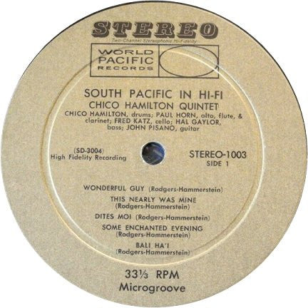 Chico Hamilton Quintet ~ South Pacific In Hi-Fi (Vinyl) - Djungel & Jazz